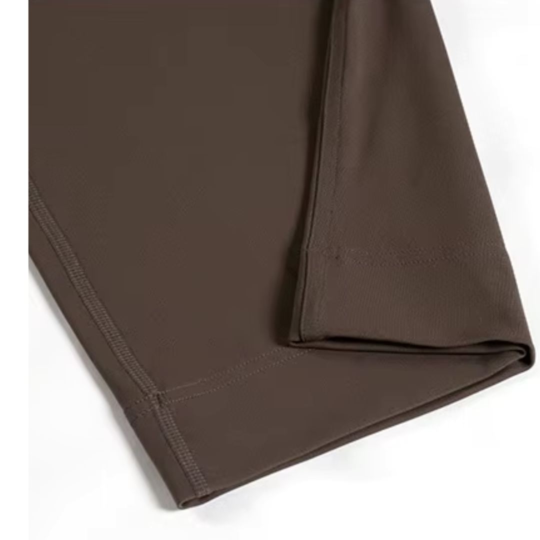 High-Waisted Wide-Leg Modest Active Pants with Drawstring & Slant Pockets
